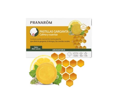 Pranarôm Aromaforce Bonbons Gorge Miel et Citron 24uts