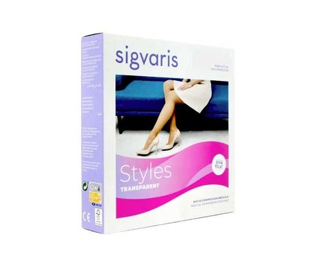 Sigvaris 2 Styles Transparent Bas Autofix Po Beig 110 SL 1 Paire