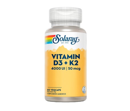 Solaray Vitamine D3 + K2 60 Capsules