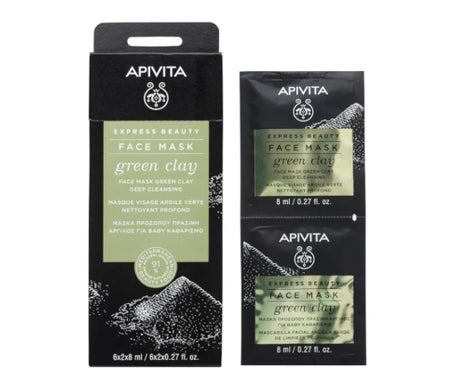 Apivita Express Beauty masque à l'argile verte nettoyant en profondeur 2udsx8ml