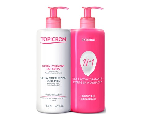 Topicrem Ultra-Hydratant Lait Corps 2x500ml