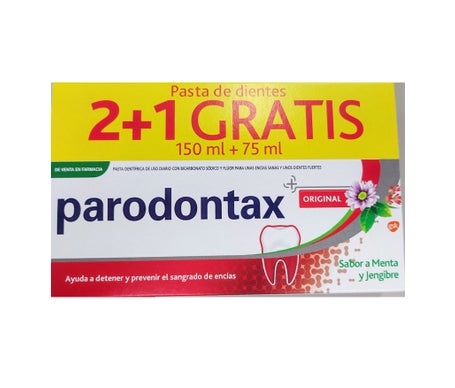 Parodontax Original Sabor Menta Jengibre 3x75ml