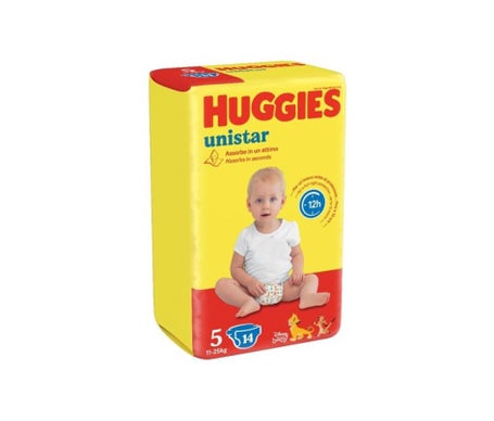 Huggies Unistar Couche Junior Basique T5 11-25kg 14uts