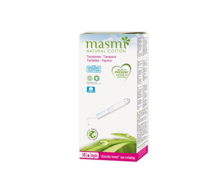 Masmi Mini-tampon léger avec applicateur Bio 18 pcs