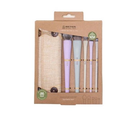 Beter Set Maquillaje Brochas Natural Fiber 5uds