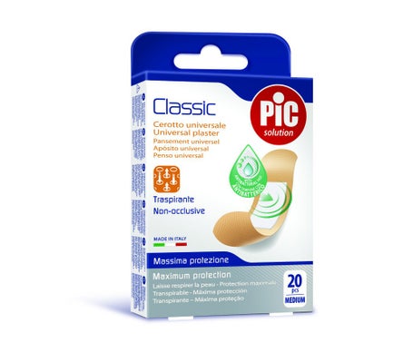 PiC Classic Pansement adhésif avec bactéricide 19x72mm 20uds 20uds