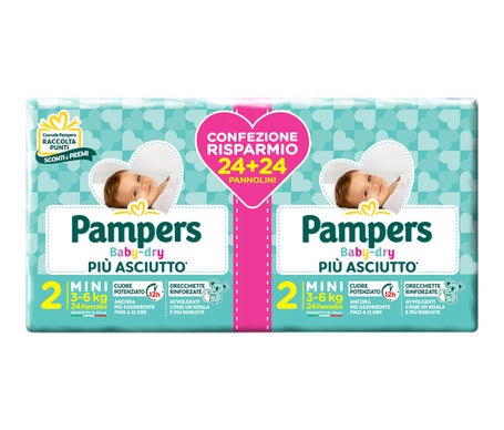 Pampers Baby Dry Duo Dwct Mini 48uts