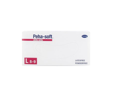 Peha-Soft gants jetables en nitrile blanc taille L 100 pcs