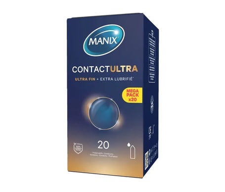 Manix Contact Ultra-Fin + Extra Lubrifié 20 Préservatifs