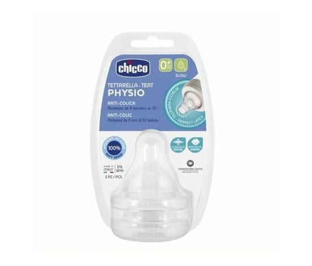 Chicco Physio 2m+ Débit Lent 2 Unités