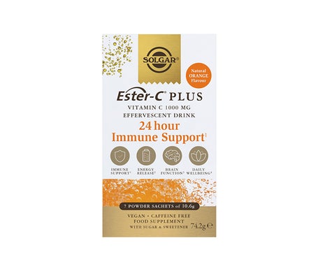 Orange Solgar Ester-C® Plus Vitamine C 7 Sachets 1000Mg