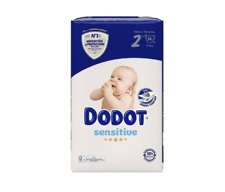 Dodot Couches Sensitive Taille 2 Nouveau-Nés 4-8Kg 58uts