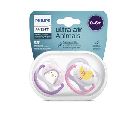 Philips Avent Ultra Air Animals Chupete Ping Ois 0-6M 1 Par