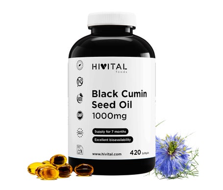 HIVITAL Aceite de comino negro 1000 mg 420 cáps blandas