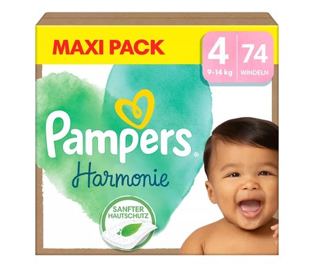 Pampers Harmonie Couches Maxipack Taille 4 9-14kg 74uts