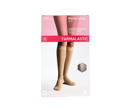 Farmalastic Bas Court (A-D) Compression Normale Beige TXL