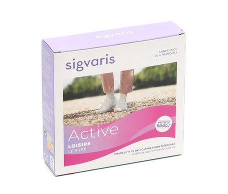 Sigvaris 2 Activ Loisirs New Calcetin Mujer Negras Long TM 1 Par