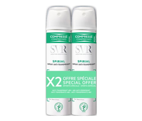 SVR Spirial Déodorant Spray Anti transpirant 2x75ml