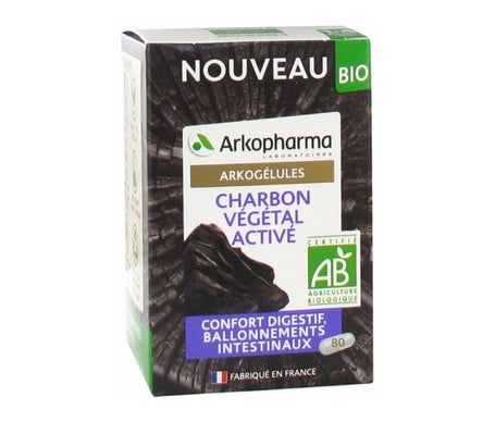 Arkopharma Arkogélules Charbon Végétal Activé Bio 80 Gélules