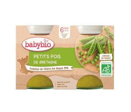 Babybio Petits Pois De Bretagne 2x130g