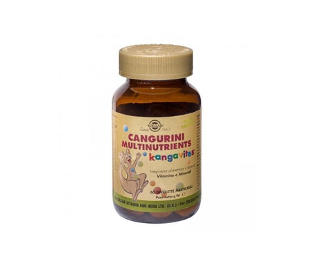 Solgar Kangavites Multi Vitamines Et Minéraux Arôme Naturel Tropical 60 Comprimés À Croquer