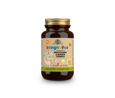 Solgar Kangavites Multi Vitamines Et Minéraux Arôme Naturel Tropical 60 Comprimés À Croquer