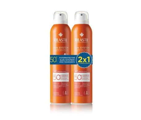 Rilastil Sun System Spray Solaire Corps Transparent SPF50+ 2×200 ml