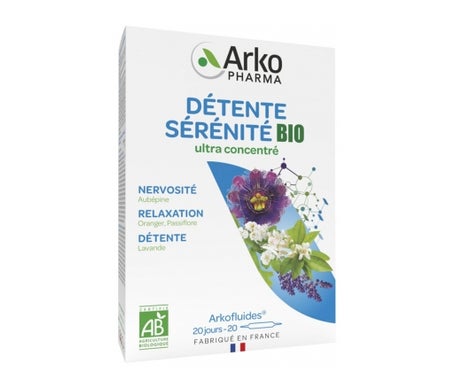 Arkopharma Arkofluides Détente Sérenité BIO 20amp