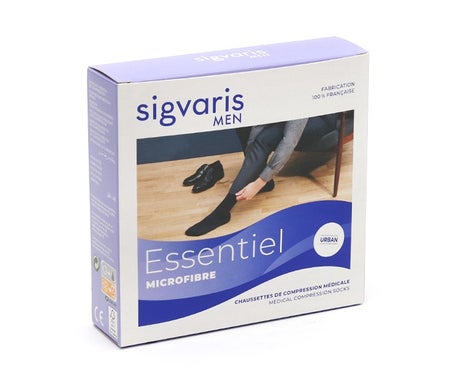 Sigvaris Men Essentiel Microfibre 2 Chaussette Noir SL 1 Paire