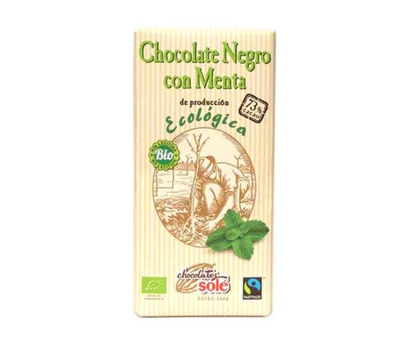 Chocolates Sole Chocolat Noir à la Menthe 73% 100g