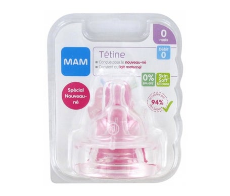 Mam Tétine Débit 0 Extra Lent Silicone 2 Unités