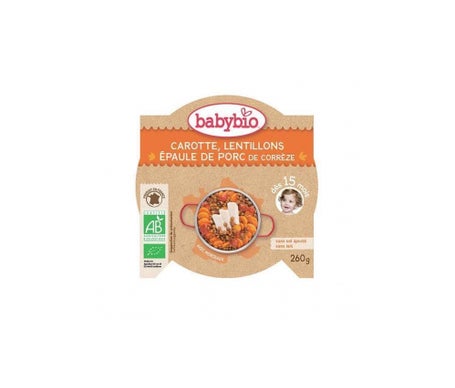 Babybio Ass Lentillons Porc 260g