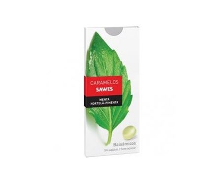 Bonbons balsamiques sans sucre Sawes saveur menthe sous blister 22g