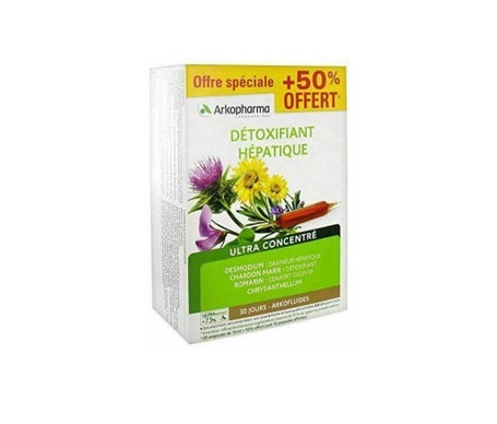 Arkopharma Arkofluides Détoxifiant Hépatique Bio 20+10 Ampoules