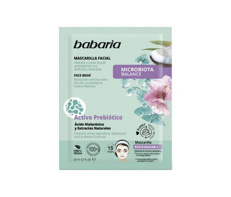 Babaria Microbiota Facial Masque à l'Acide Hyaluronique 20ml