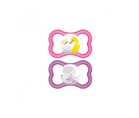 Mam Baby Sucette Air Night Silicone Pink +6M 2uds