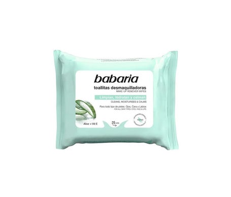 Lingettes nettoyantes Babaria Aloe Vera 25uds
