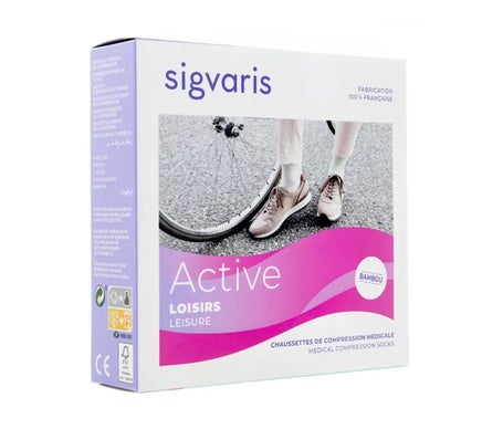 Sigvaris 2 Active Loisirs Calcetin Mujer Gris Long TS 1 Par