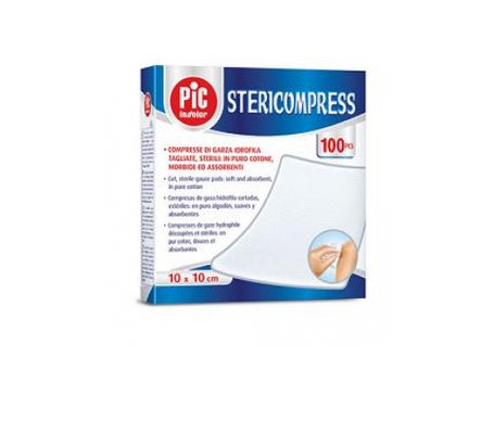 Gaze stérile Pic Stericompress 10X10Cm 100 gaze stérile