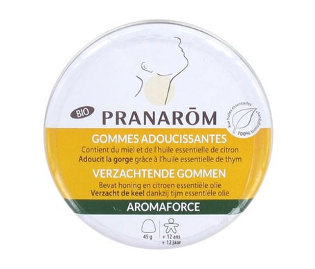 Pranarôm AromaforceGommes Adoucissantes Miel Citron Bio 45g
