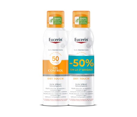 Eucerin Pack Oil Control Dry Touch Spray Transparente 2x200ml