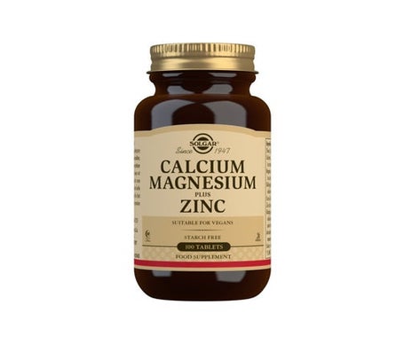 Solgar Calcium Magnésium Plus Zinc 100 Comprimés