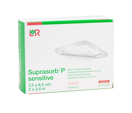 Suprasorb P Sensitive Border Lite 7,5cmx8,5cm 10 Unités
