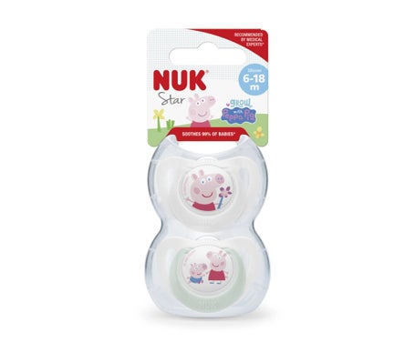Nuk Star Peppa Pig Sucette 6-18M 2 uts