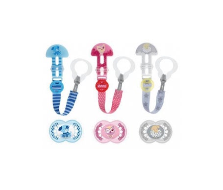 Mam Kit Sucette & AttacheSucette À Partir De 6 Mois Silicone Coloris Aléatoire