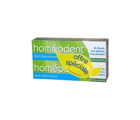 Homéodent Soin Blancheur Pâte Dentifrice Chlorophylle 2x75ml