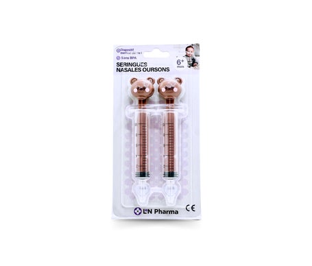 L2N Bébé Seringues Nasales Oursons 6m+ 2 Unités