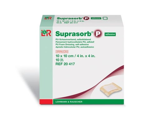 Suprasorb Pansements Hydrocellulaire Adhes Sterile 10x10cm 10uts