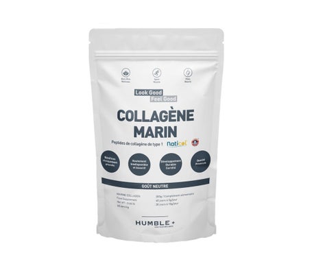CollagèNe Marin Naticol® En Poudre - Sachet De 300G - GoûT Neutre - Confort Articulaire, RéCupéRation Musculaire Et Beauté De La Peau - 60 Doses à 5G/Jour - Humble+ - Fabriqué En France-image