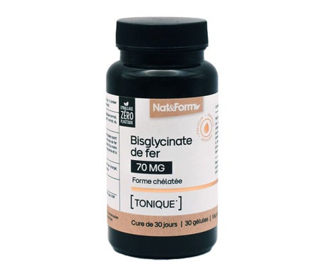Nat&Form Bisglycinate de Fer 70mg 30 Gélules
